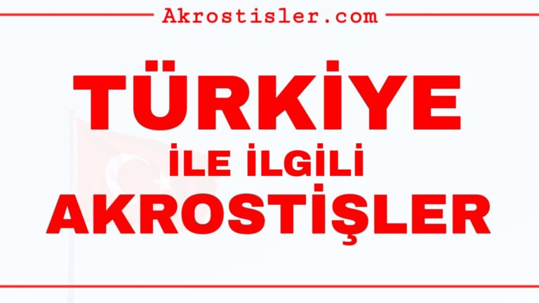 türkiyem akrostiş